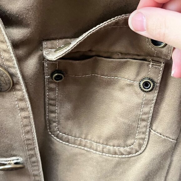 J. Crew Brown Belted Utility / Military Jacket- Size S - Picture 6 of 7